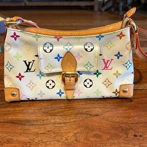 Louis Vuitton Eliza Shoulder Bag Monogram Multicolor Bronze White